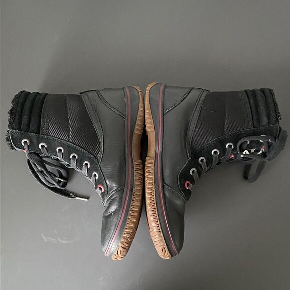 Pajar Black and Red Lace-Up Waterproof Leather Winter Boots Sz 8 to 8.5 main image 10